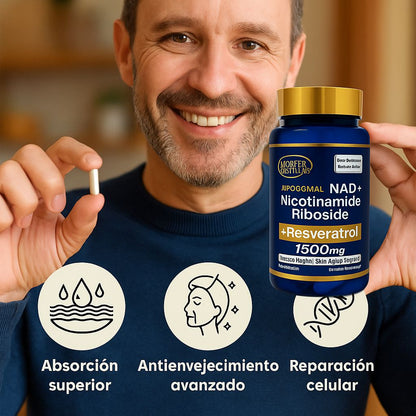 MORFER FORMULAS NAD+ CON RESVERATROL 1,500mg 120 caps